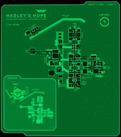 alien rpg hadley's hope map.